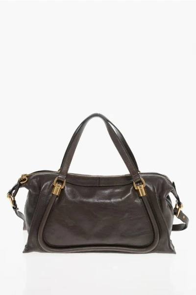 Chloé Brushed Leather Double Carry Crossbody Bag