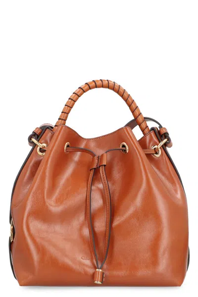 Chloé Bucket Bag Marcie In Leather In Brown