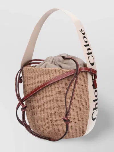 Chloé Bucket Bag With Adjustable Strap And Contrast Stitching