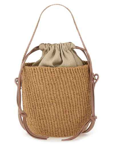 Chloé Bucket Bag "woody" Small In Beige