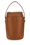 Chloé Chloe Women Caramel Leather Bucket Bag