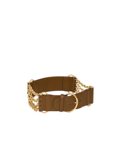 Chloé Buckle Belt In Burgundy