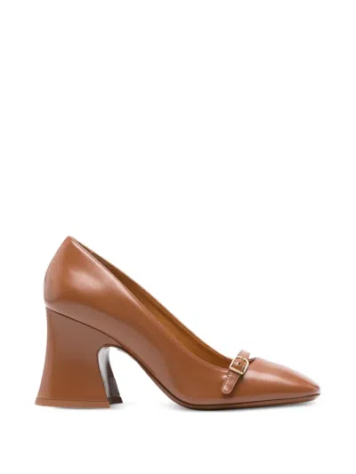 Pre-owned Chloé Buckle-detail Pumps In Brown