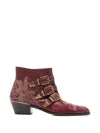 Chloé 40mm Susanna Studded Leather Ankle Boots In Multi