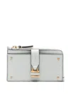 Chloé Buckle Leather Wallet In Blue