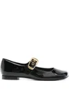 Chloé Polly Mary-jane Ballet Flats In Patent Leather In Black
