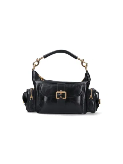 Chloé Buffalo Leather Flap Mini Bag For Women In Black