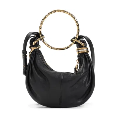Chloé Mini Bracelet Black Buffalo Leather Handbag