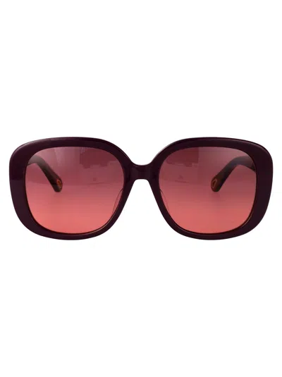 Chloé Burgundy Acetate Sunglasses