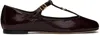 Chloé Burgundy Marcie Ballerina Flats In 620 Plum Purple