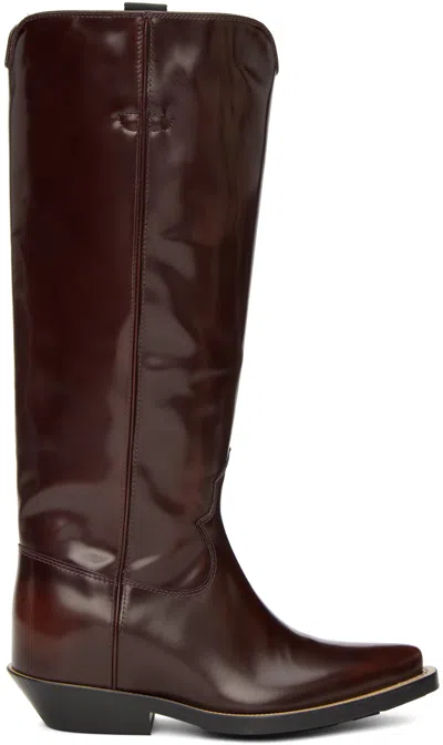 Chloé Nellie Texan High Boot In Brown