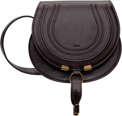 Chloé Marcie Small Crossbody Bag In Shiny Calfskin In Red