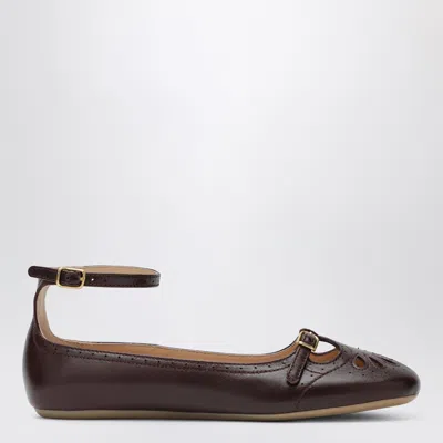 CHLOÉ CHLOÉ BURNT PURPLE MISTY BALLERINAS