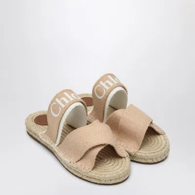 Chloé Butter-coloured Sabot With Logo