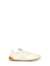 Chloé Kick Suede-trimmed Leather Sneakers In Neutral