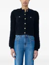 Chloé Button-front Cropped Cardigan In Black
