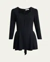 Chloé Button-front Long-sleeve Mini Dress