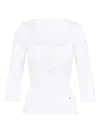 Chloé Button-front Ribbed Cardigan In White