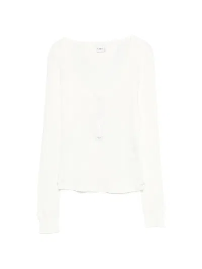Chloé Button Long-sleeve T-shirt In White