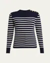 Chloé Striped Sweater In Blue White