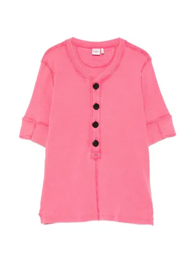 Chloé Button T-shirt In Pink