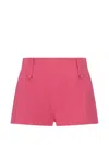 Chloé High-rise Mini Shorts In A Linen-cotton Mix In Pink