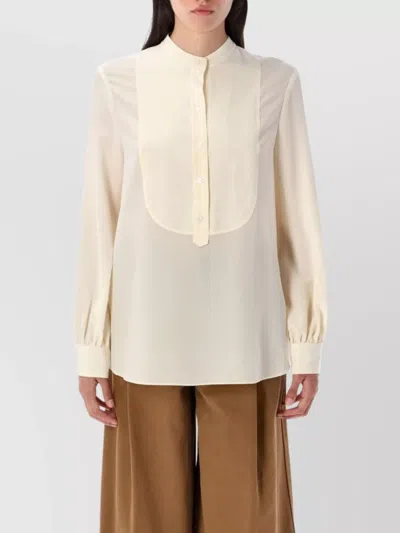 CHLOÉ BUTTONED CUFFS LONG SLEEVES PLEATED BACK DETAIL