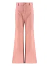 Chloé Buttoned Flared Trousers In Purple