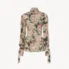 Chloé Floral Wool-jersey Top In Neutral