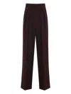 Chloé Suits Pant With Waist Pleats Trousers Bordeaux In Burgundy