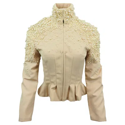 Pre-owned Chloé By Stella Mccartney F/w 2001 Pearl Jacket In Sand