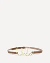 Chloé Womens Chloe Script-hardware Leather Belt Clay Brown In Brown