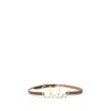 Chloé Womens Chloe Script-hardware Leather Belt Clay Brown In Brown