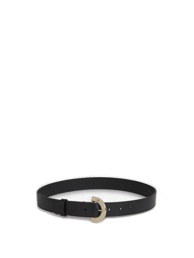 Chloé Smooth Leather Belt In Logo Engraved On The Buckle