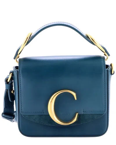 Chloé C Flap Bag Mini (authentic Pre-loved) In Blue