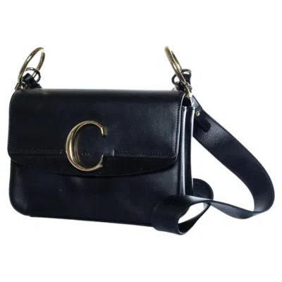 Pre-owned Chloé , C Leather Bag In Black