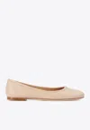 Chloé Marcie Leather Ballerina In Nude