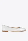 Chloé C-logo Ballerina Flats In Silver