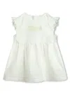 Chloé Logo-embroidered Poplin Babygrow Set In Bianco