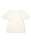 CHLOÉ WHITE SHIRT WITH CAP SLEEVELES IN COTTON GIRL