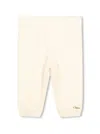 Chloé White Knitted Pants In Cotton And Wool Blend Baby In White