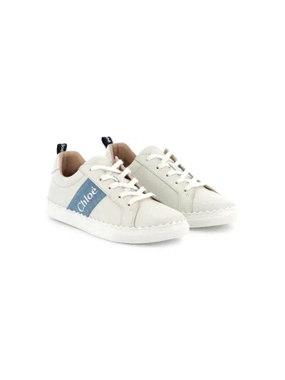 CHLOÉ ESCALE SNEAKERS,C20515 117 DIRTY WHITE