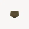 Chloé Mini Short En Maille Torsadée De Coton Femme Vert Taille S 96% Coton, 3% Polyamide, 1% Élasthanne In Green