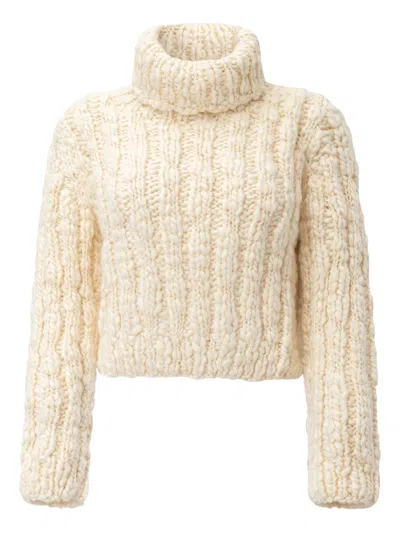 CHLOÉ CABLE-KNIT TURTLENECK SWEATER