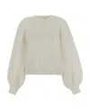Chloé Cable-knit Wool-cashmere Jumper In White