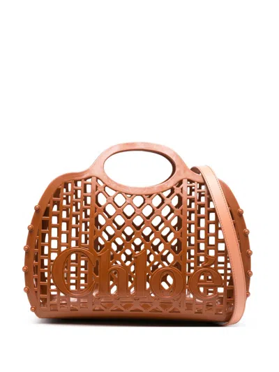 Chloé Cage Tote Bag In Brown