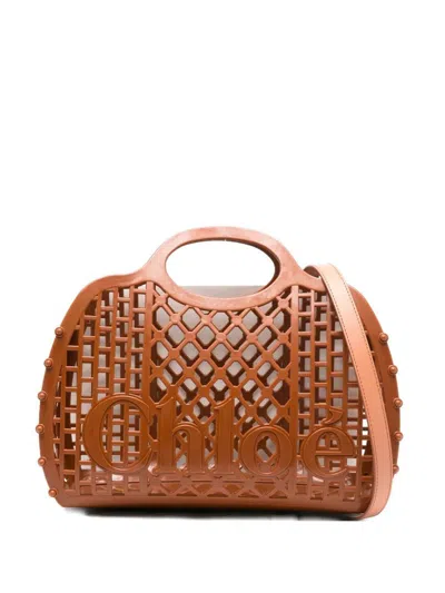 Chloé Cage Tote In Jelly Bags In Yellow