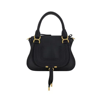 Chloé Calf Leather Bos Taurus Shoulder Women's Bag In Black