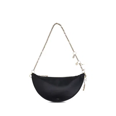 Chloé Calf Leather Bos Taurus Shoulder Women's Bag In Black