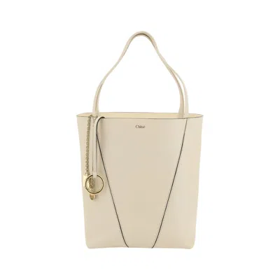 Chloé Calf Leather Bos Taurus Shoulder Women's Bag In Sand